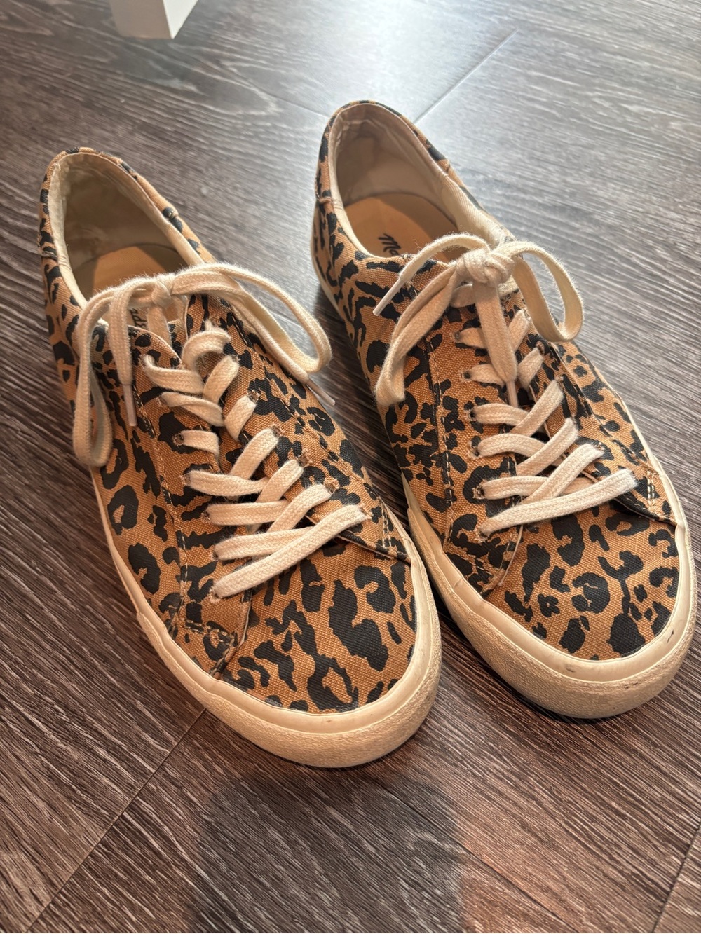 Madewell Leopard Print Canvas Sneakers - Tan & Black